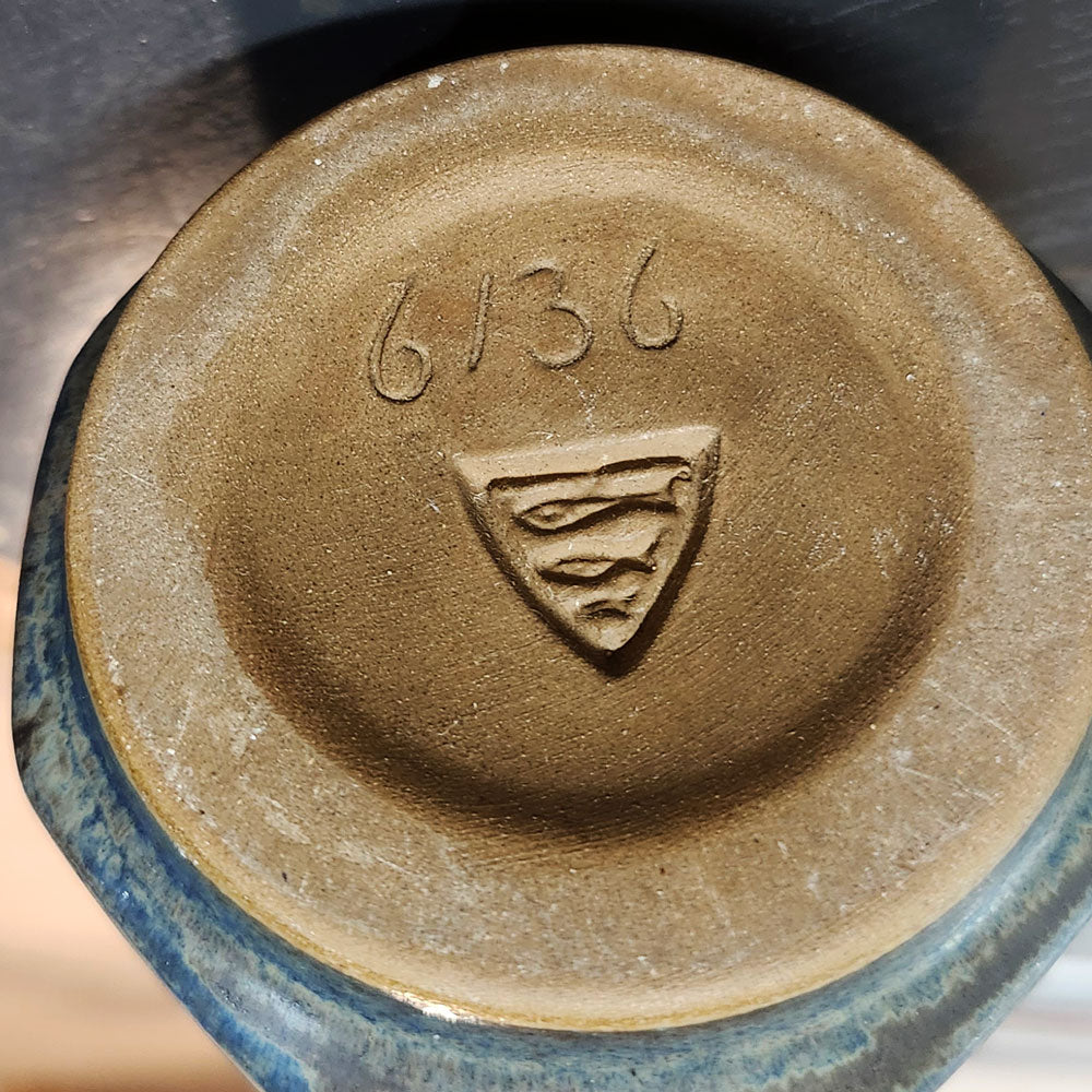 Marianne Starck for Michael Andersen and Sons, stoneware vase with gray and blue glaze L3912