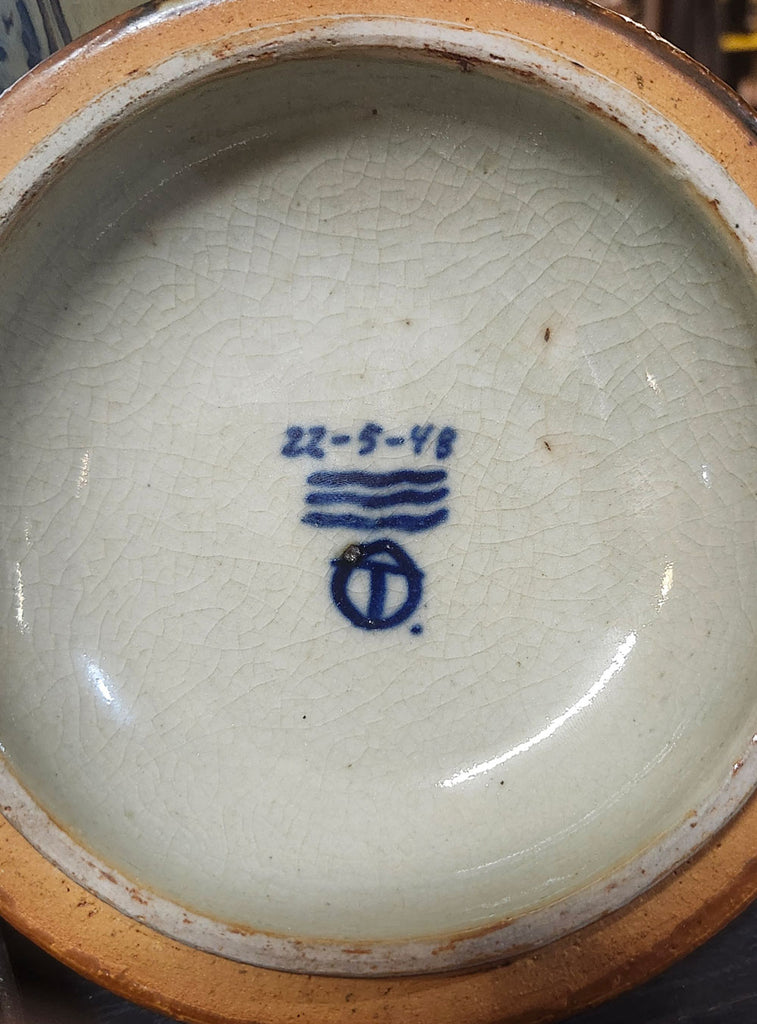 Thorkild Olsen for Royal Copenhagen, Denmark, unique lidded jar with Sung glaze M4267