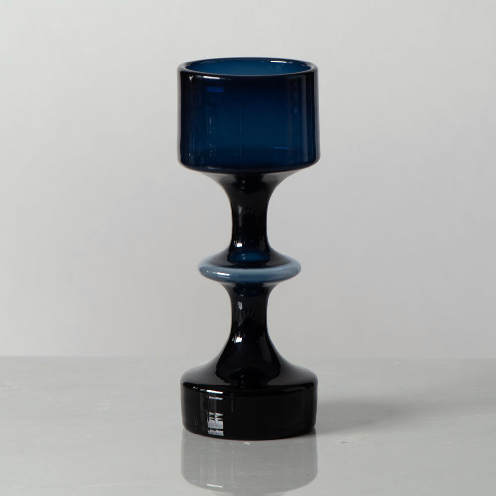 Kaj Franck for Nuutäjarvi-Nottsjö, Finland, goblet vase in blue K2283