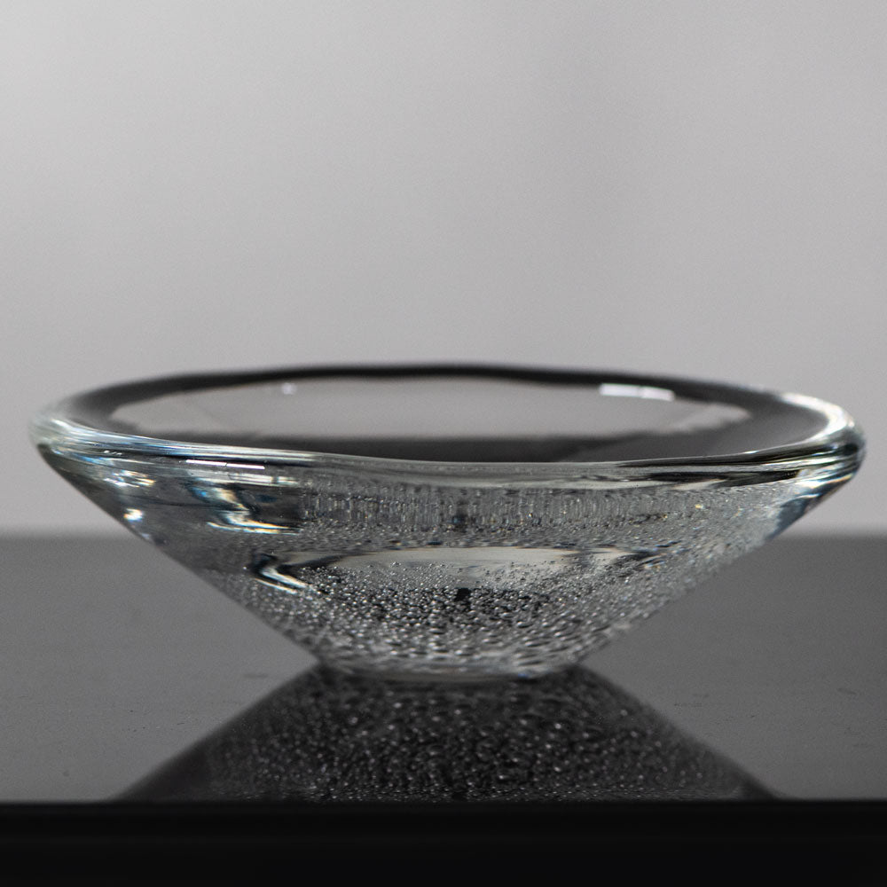 Kaj Franck for Iittala, Finland, clear glass bowl with internal bubbles K2137