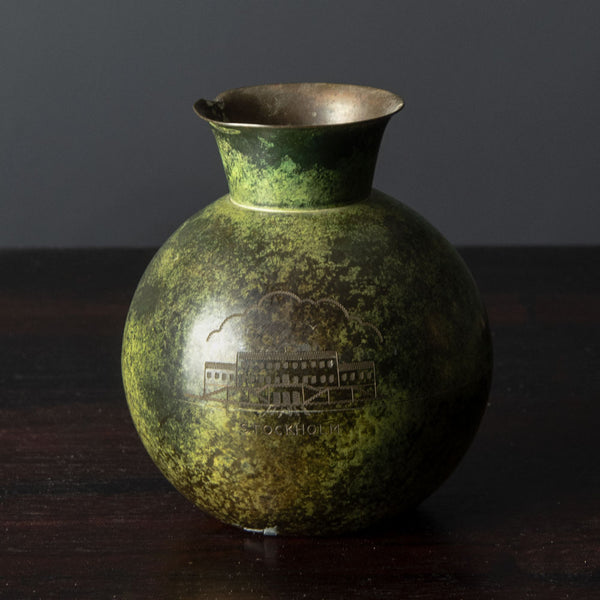 Swedish light bronze round vase H1265 - Freeforms