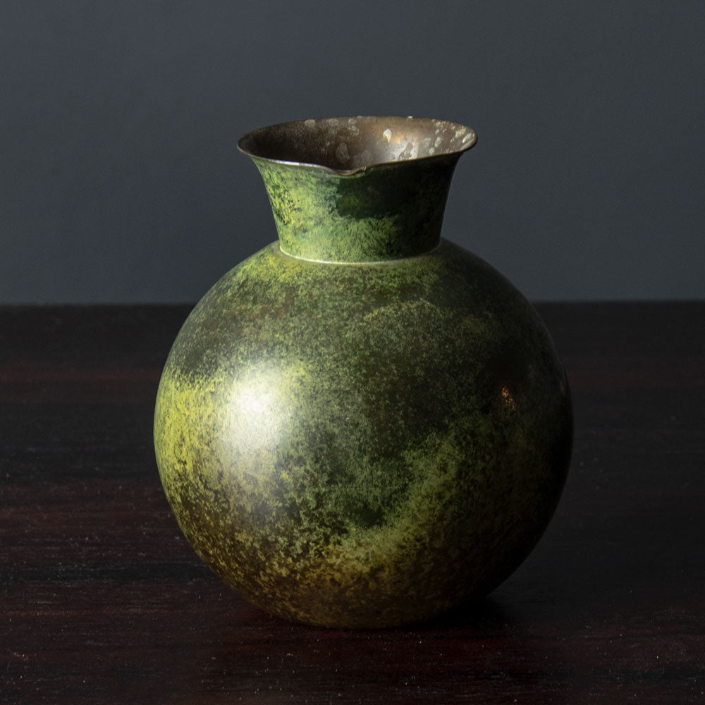 Swedish light bronze round vase H1265