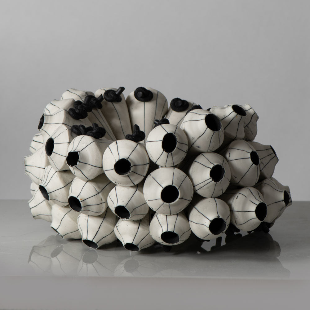 Ursula Commandeur, Germany, unique sculpture in porcelain and cord K2322