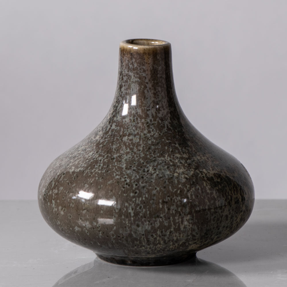 Rolf Weber, Germany, unique stoneware vase with glossy gray glaze N5105