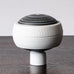 Horst Göbbels, own studio, Germany, porcelain lidded jar with black and white glaze J1273