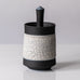 Fritz Rossmann, Germany, unique stoneware lidded jar with black and white matte glaze J1267