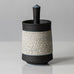 Fritz Rossmann, Germany, unique stoneware lidded jar with black and white matte glaze J1267