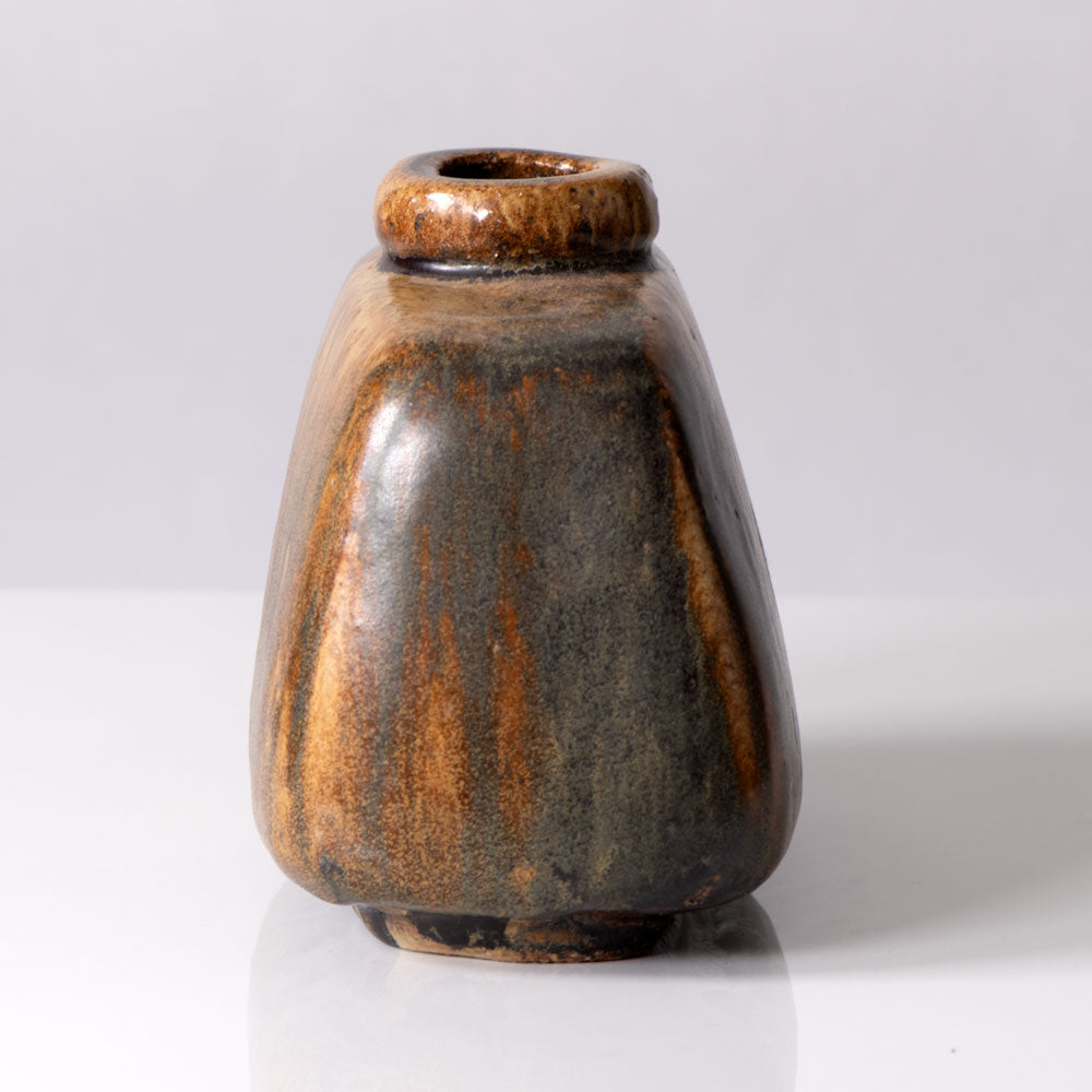 Wendelin Stahl, Germany, unique stoneware vase with brown glaze N6087