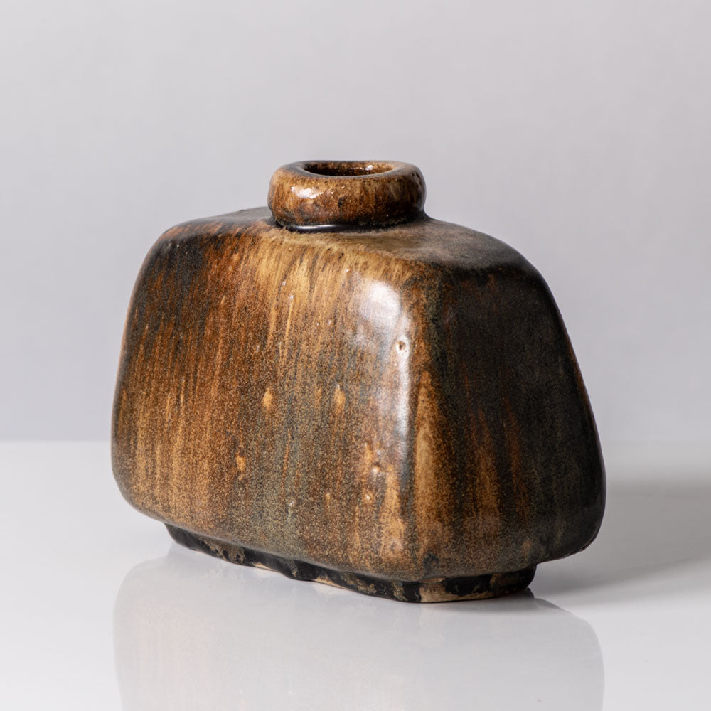 Wendelin Stahl, Germany, unique stoneware vase with brown glaze N6087