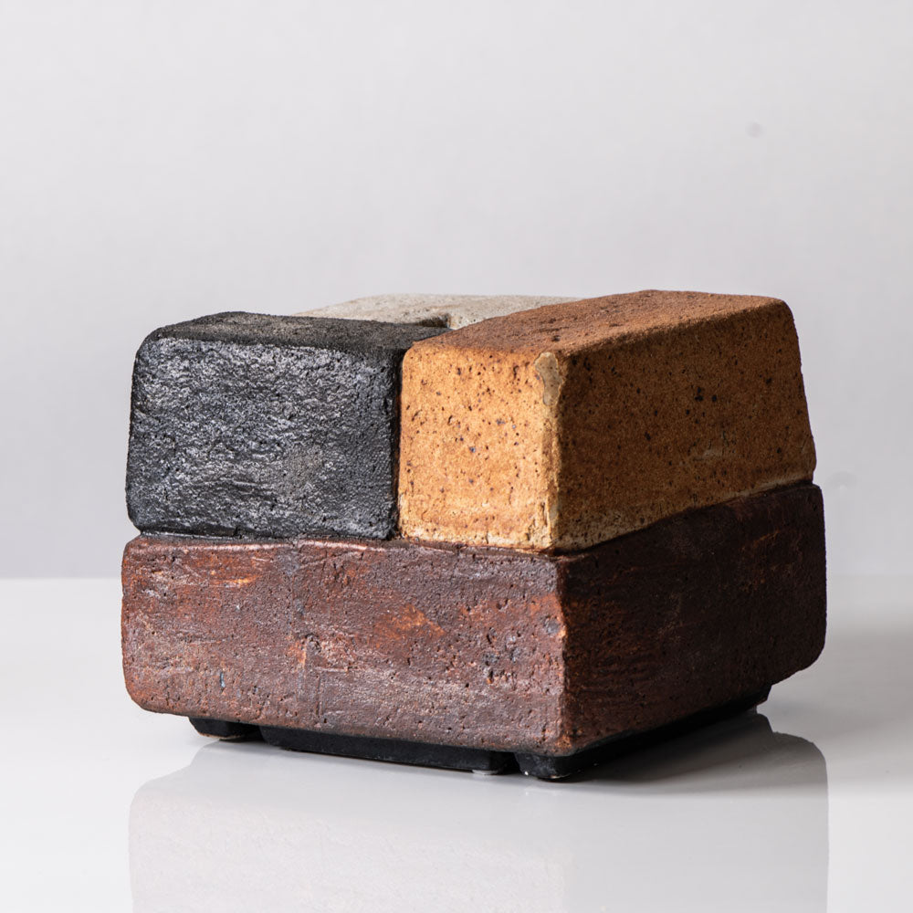 Gerald Weigel, Germany, sculptural vase with brown matte glaze  E7247