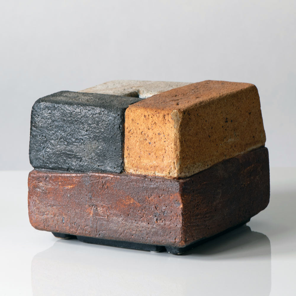 Gerald Weigel, Germany, sculptural vase with brown matte glaze  E7247