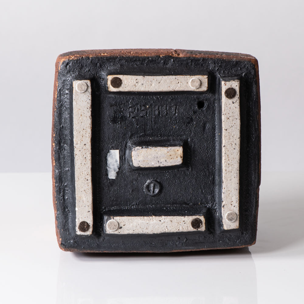 Gerald Weigel, Germany, sculptural vase with brown matte glaze  E7247