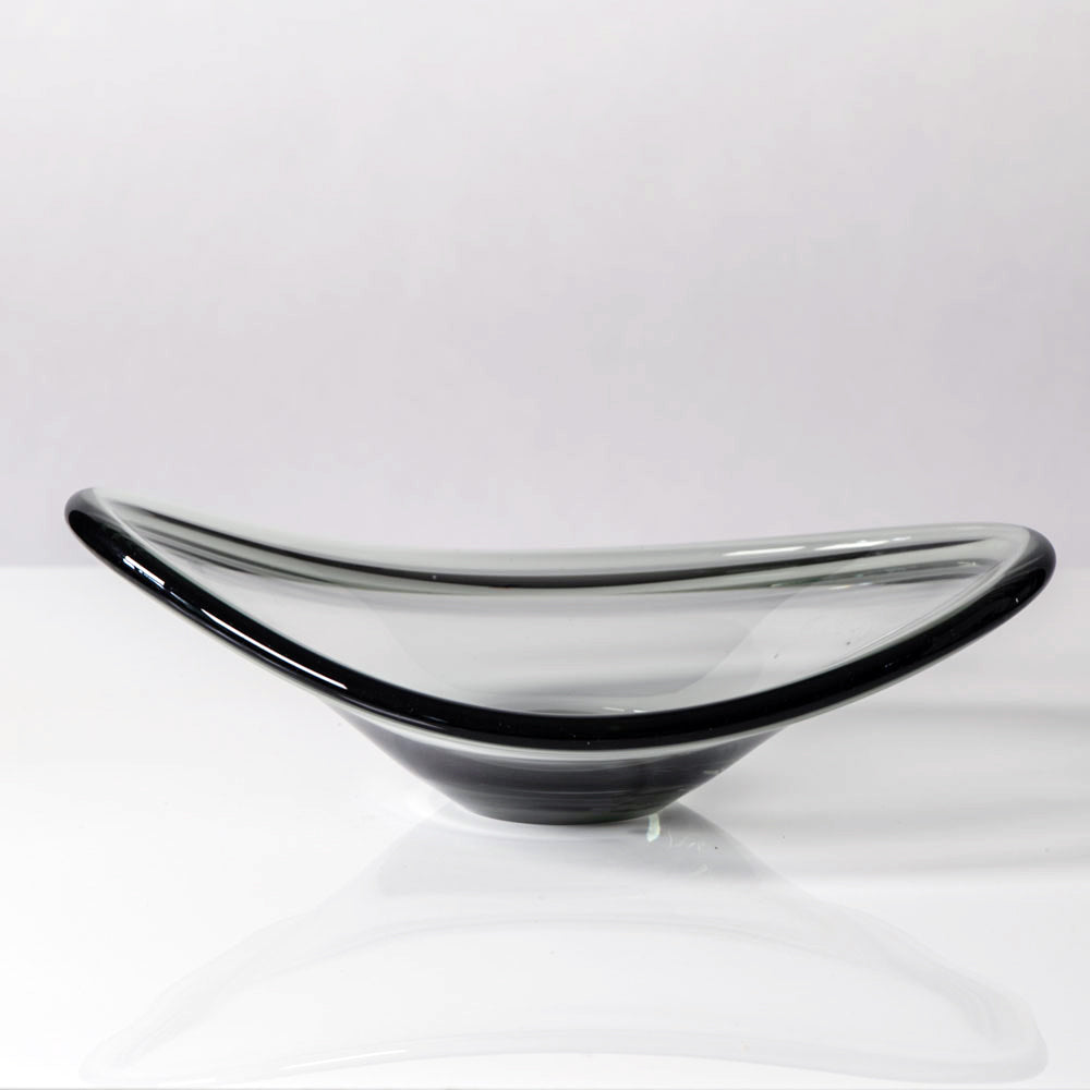 Per Lutken for Holmegaard, Denmark, ovoid bowl in gray glass A1394