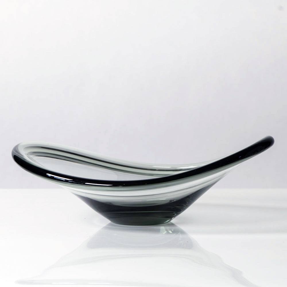 Per Lutken for Holmegaard, Denmark, ovoid bowl in gray glass A1394