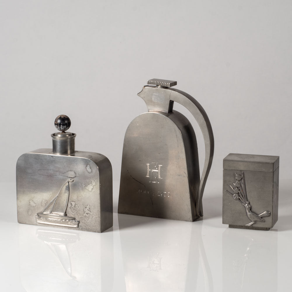 Three pewter items by GAB Tenn, Sweden