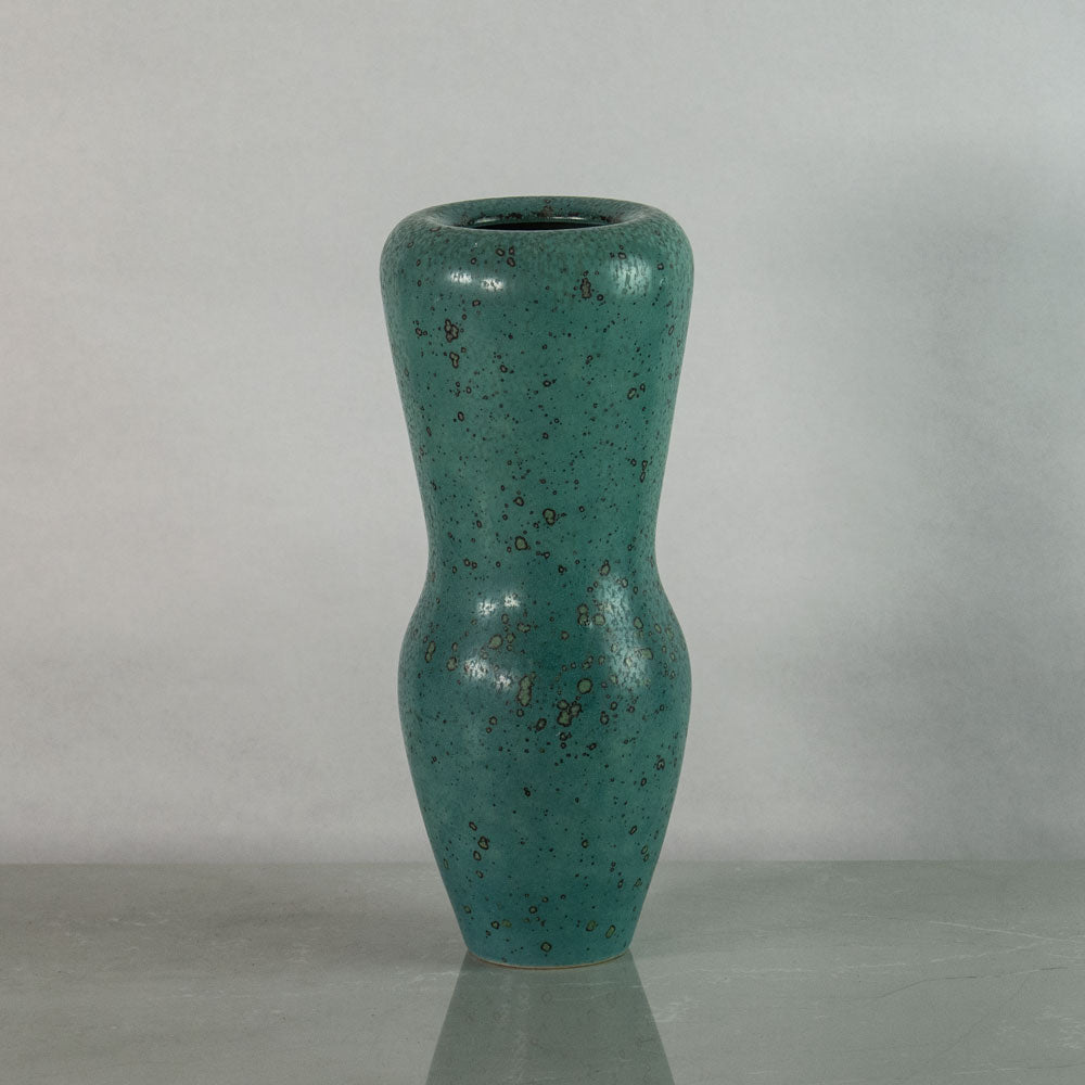 Carl Harry Stålhane for Rörstrand, Sweden, unique stoneware vase with green crystalline glaze J1704