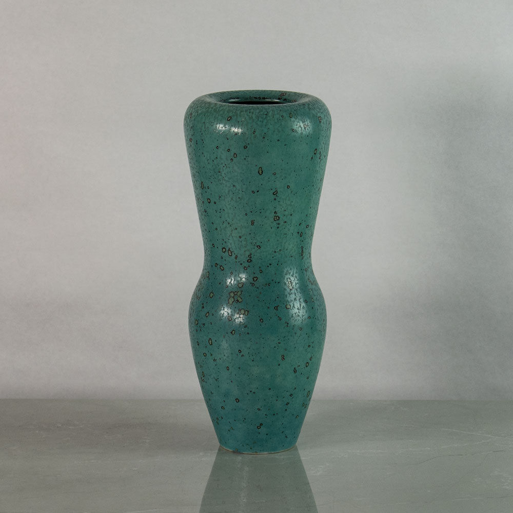 Carl Harry Stålhane for Rörstrand, Sweden, unique stoneware vase with green crystalline glaze J1704