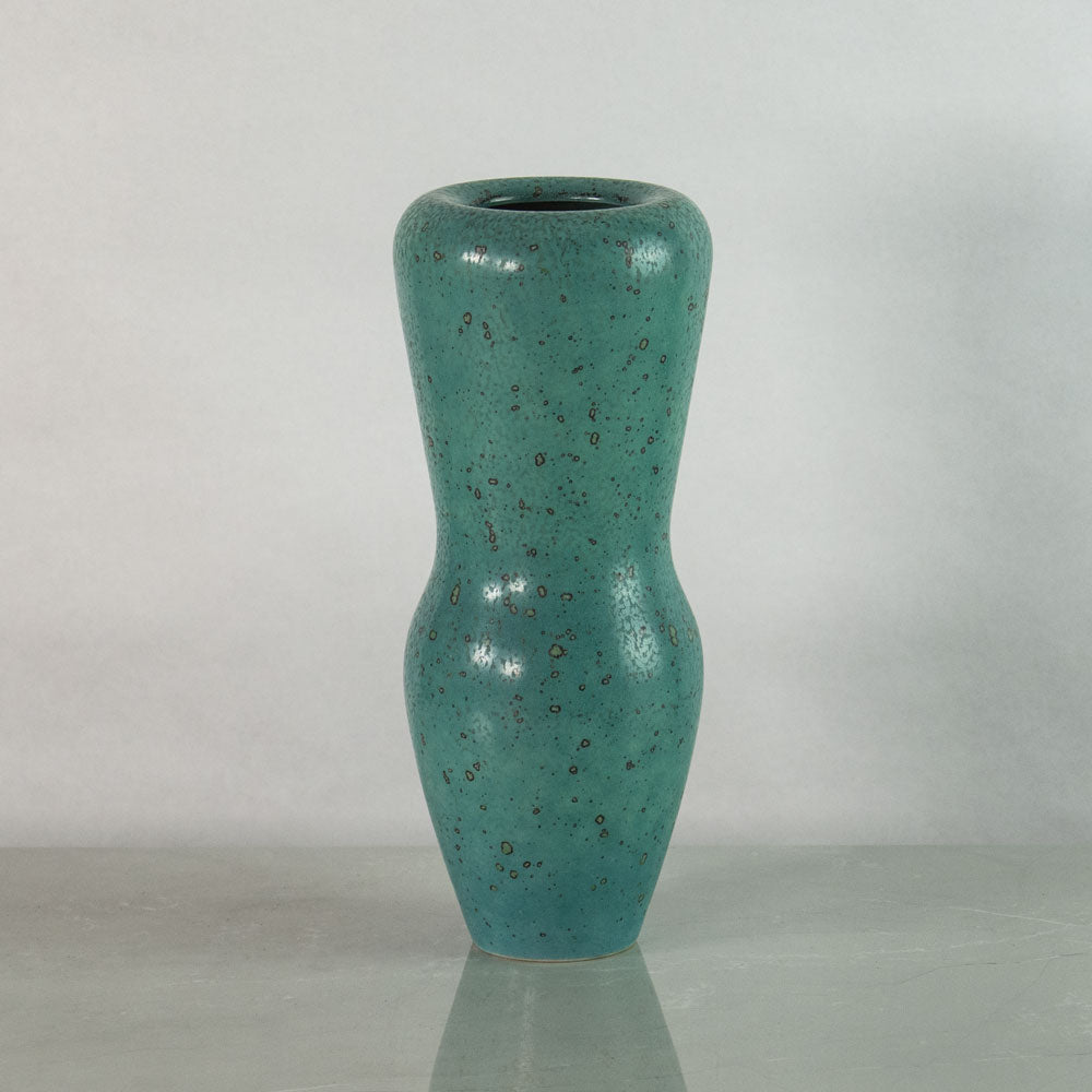 Carl Harry Stålhane for Rörstrand, Sweden, unique stoneware vase with green crystalline glaze J1704