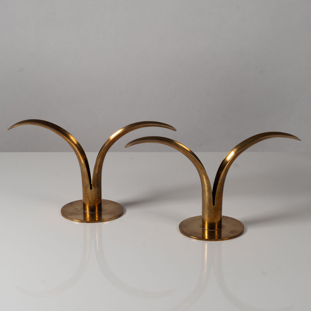 Ivar Ålenius-Björk for Ystad, pair of bronze candlesticks L3606