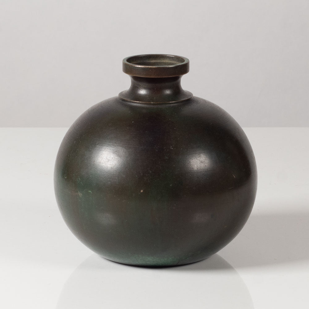 Just Andersen for GAB, Sweden, round bronze vase, 1930s L3730