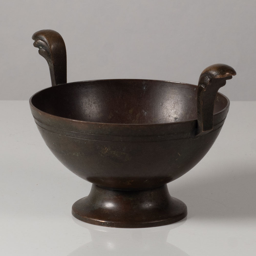 Acron, Denmark, bronze bowl with wing handles L3665