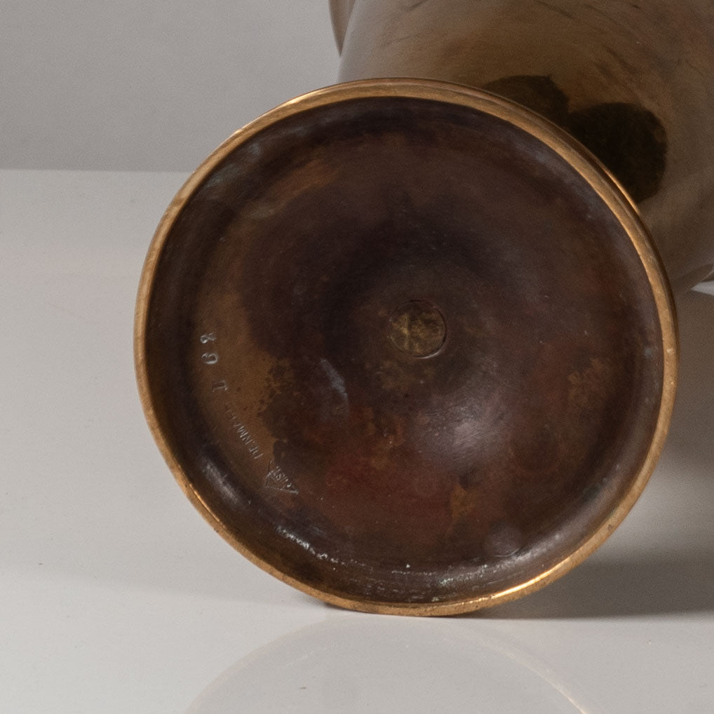 Just Andersen, Denmark, flaring bronze vase, 1930s L3659