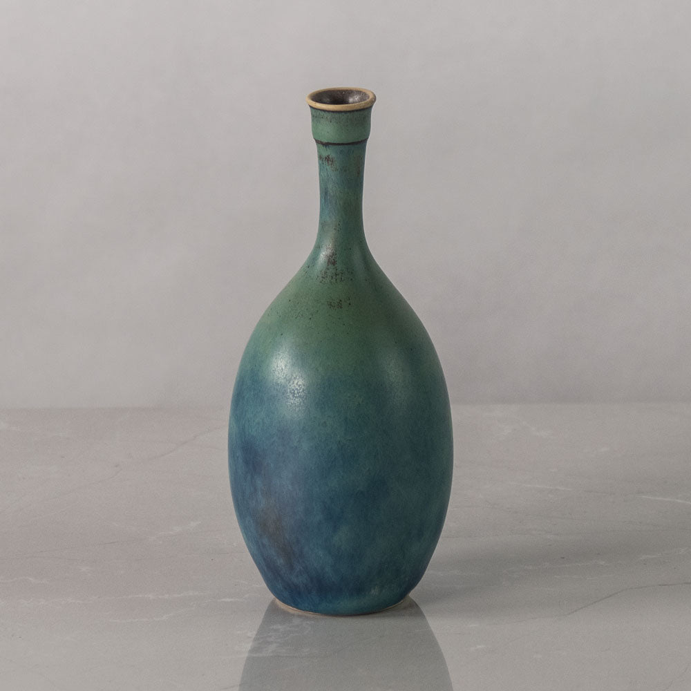 Stig Lindberg for Gustavsberg, Sweden, cabinet vase with matte turquoise glaze J1571