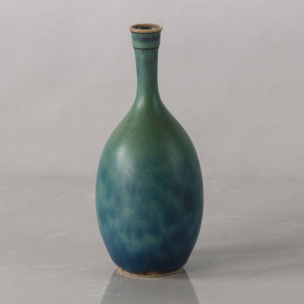 Stig Lindberg for Gustavsberg, Sweden, cabinet vase with matte turquoise glaze J1571
