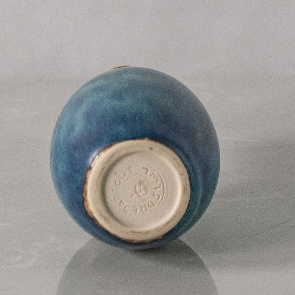 Stig Lindberg for Gustavsberg, Sweden, cabinet vase with matte turquoise glaze J1571