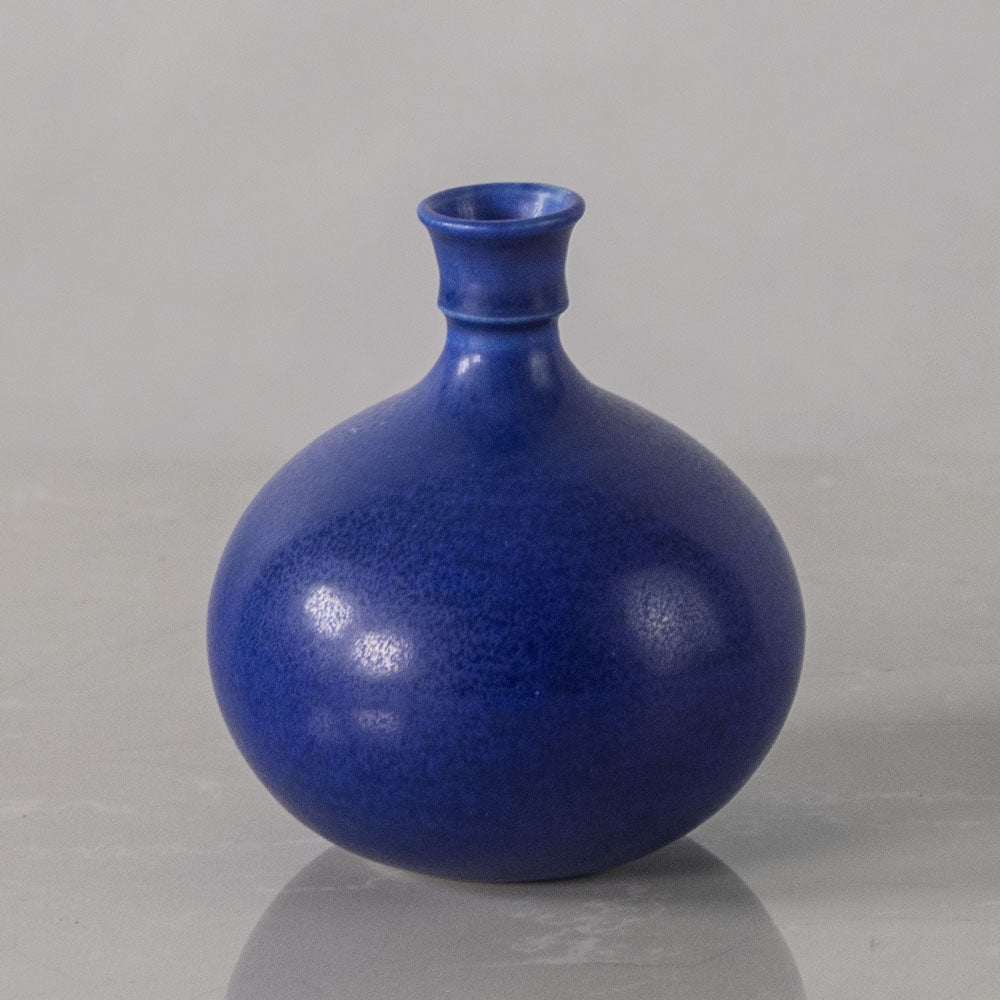 Stig Lindberg for Gustavsberg, Sweden, cabinet vase with matte blue glaze J1572