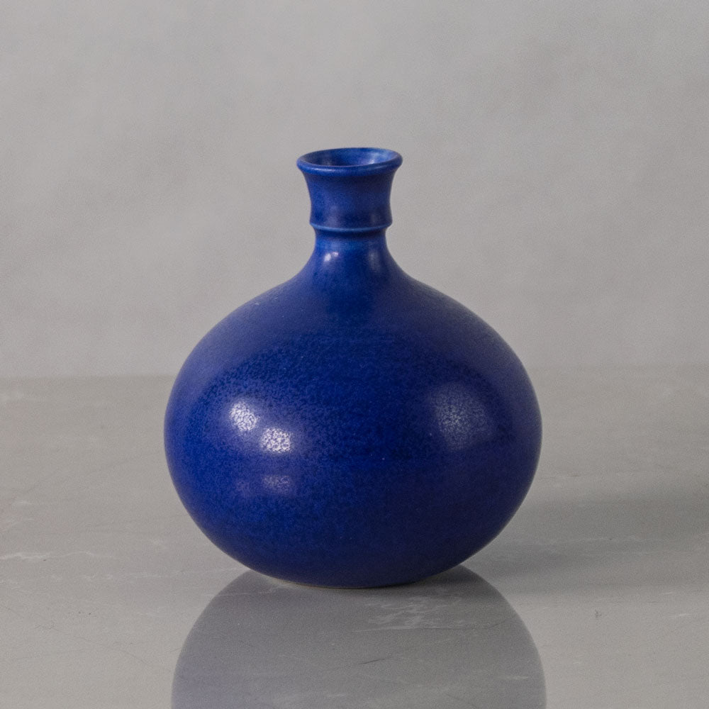 Stig Lindberg for Gustavsberg, Sweden, cabinet vase with matte blue glaze J1572