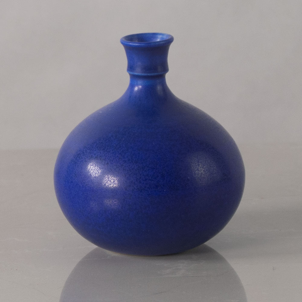 Stig Lindberg for Gustavsberg, Sweden, cabinet vase with matte blue glaze J1572