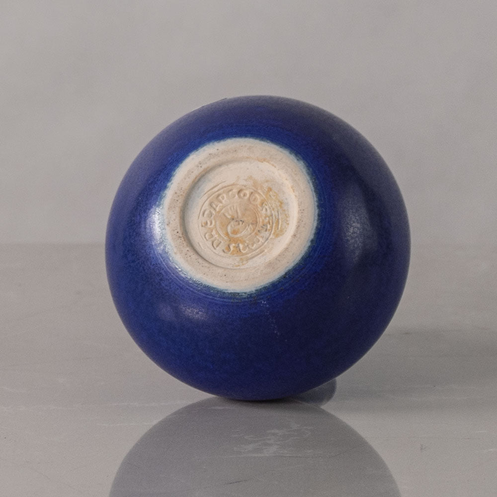 Stig Lindberg for Gustavsberg, Sweden, cabinet vase with matte blue glaze J1572