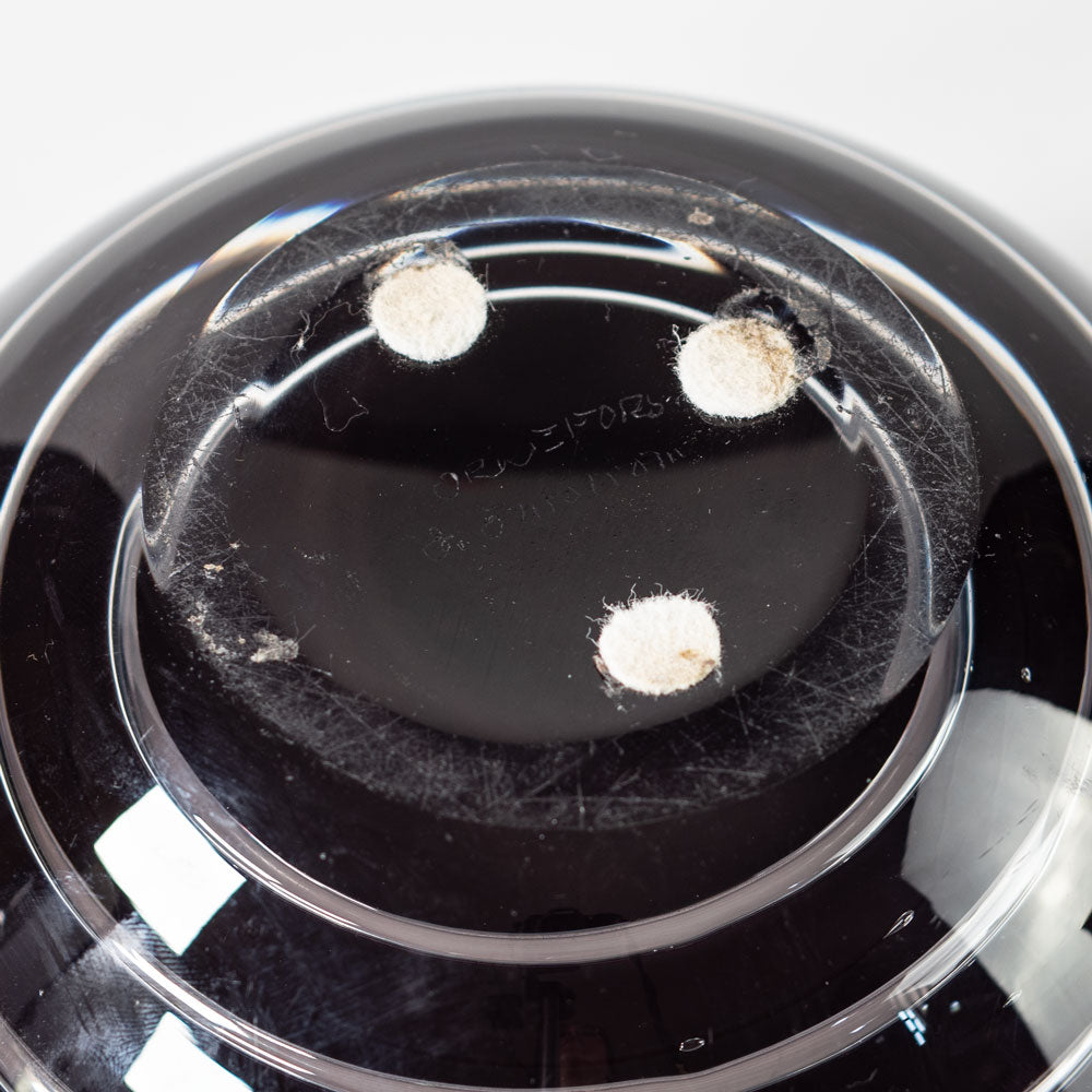 Edvin Öhrström for Orrefors, Sweden, ariel bowl in red and clear glass J1475