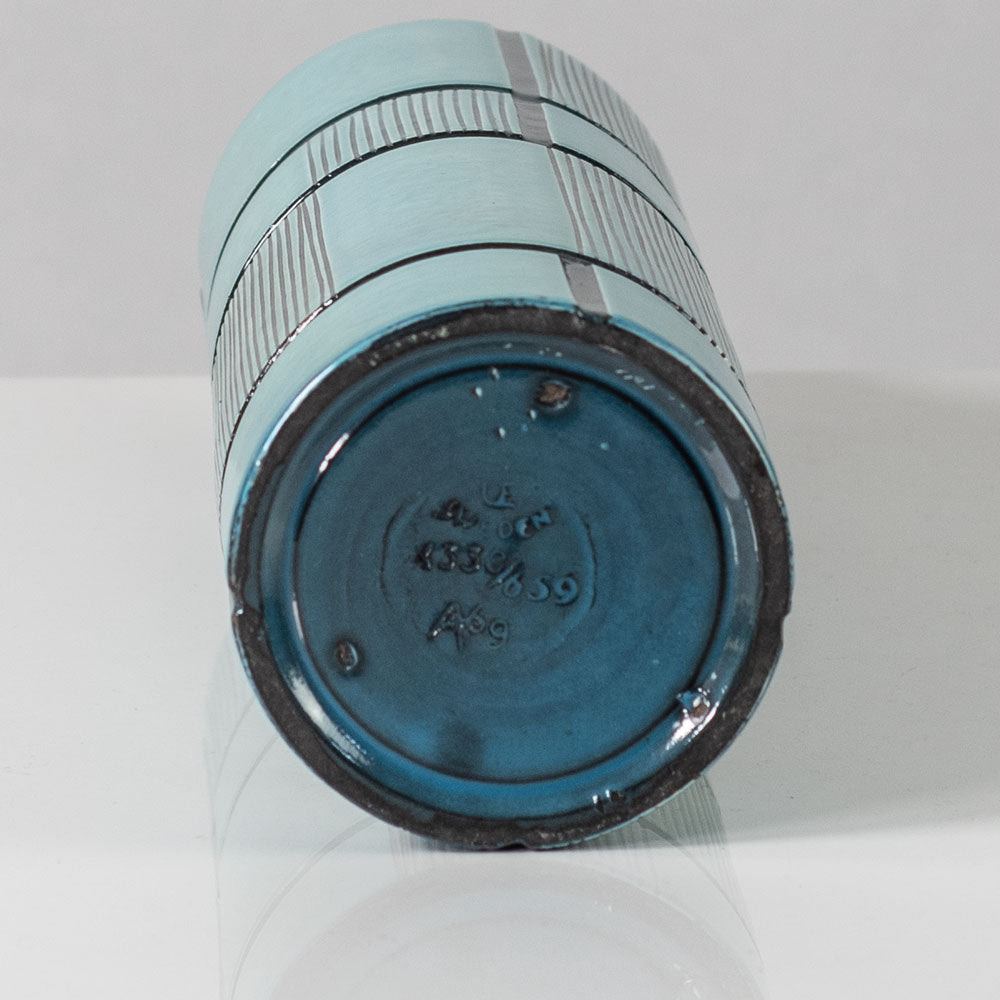 Ingrid Atterberg for Uppsala Ekeby tall vase with blue green glaze K2220