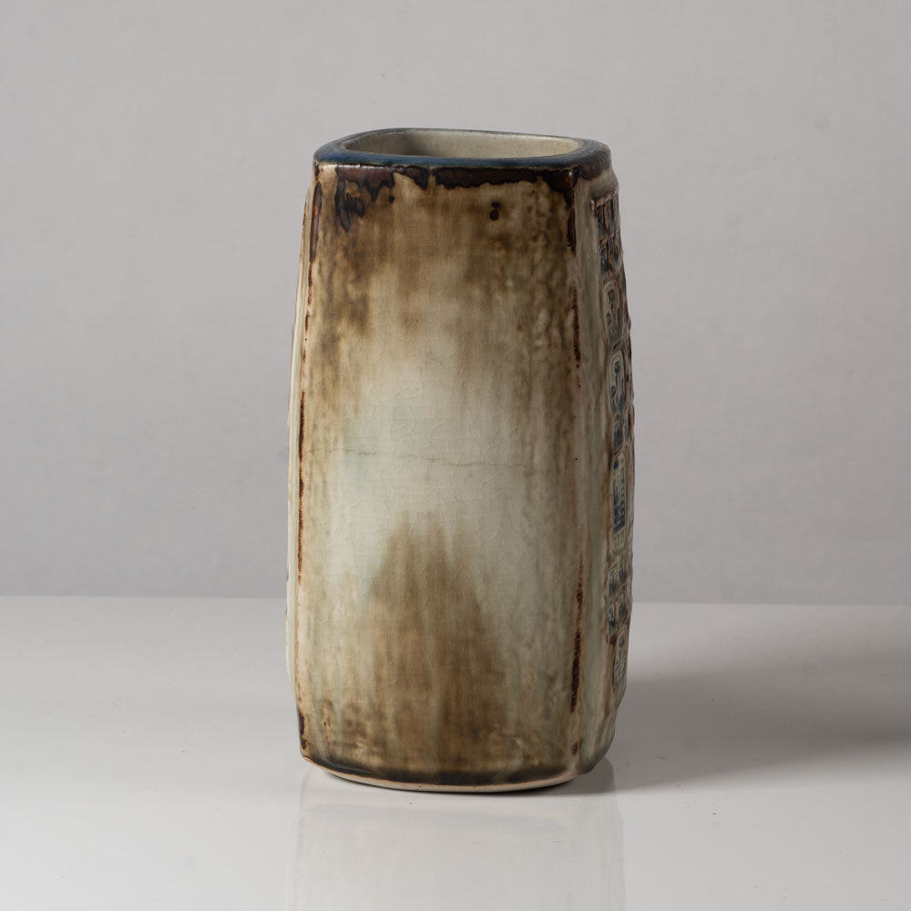 Jorgen Mogensen for Royal Copenhagen, DenmarkRectangular vase with Sung glaze L3806