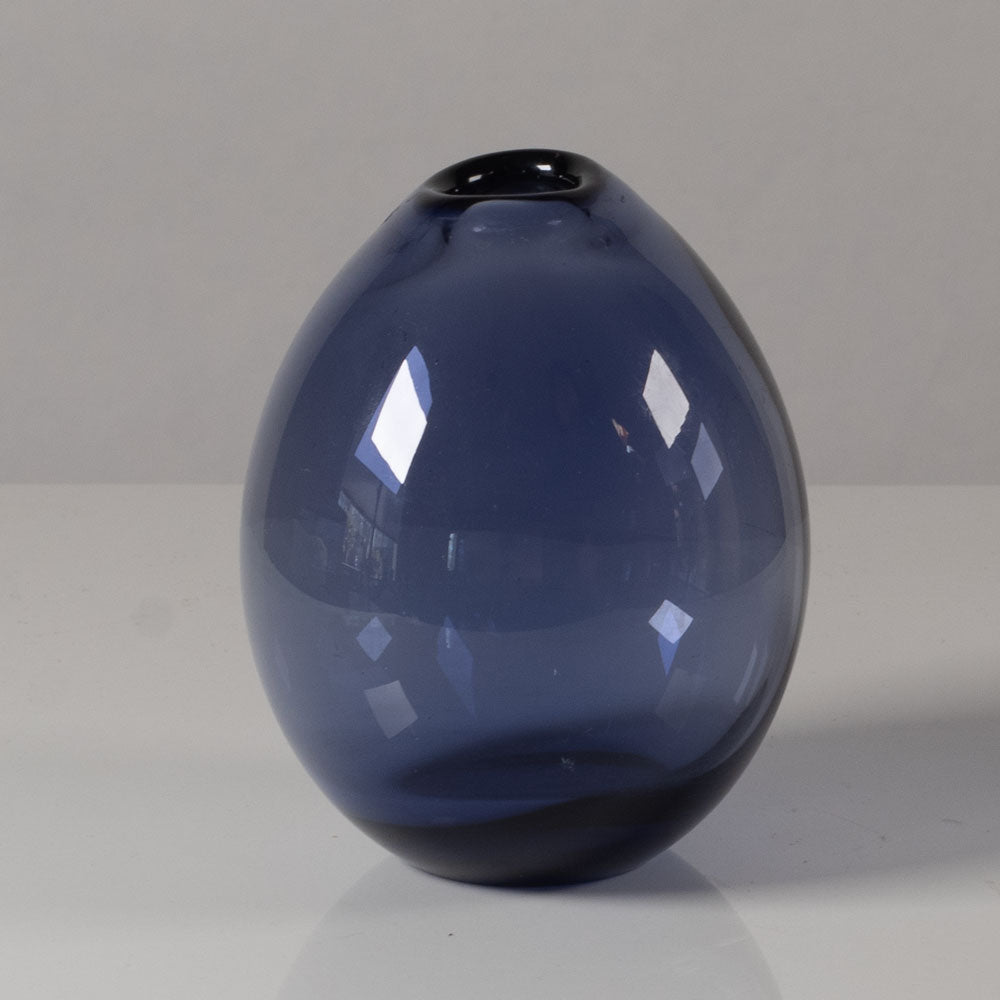 Per Lutken for Holmegaard, Denmark, blue soap bubble vase L3810