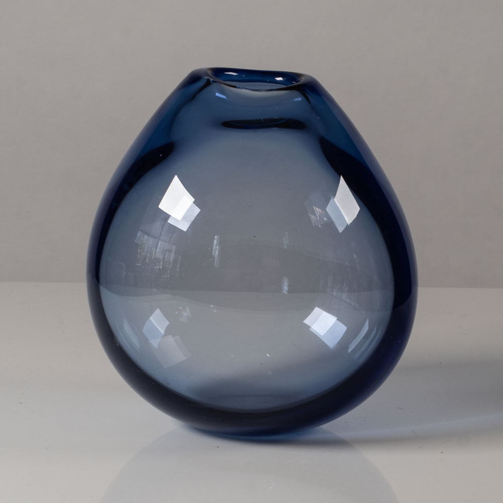 Per Lutken for Holmegaard, Denmark, blue soap bubble vase L3812