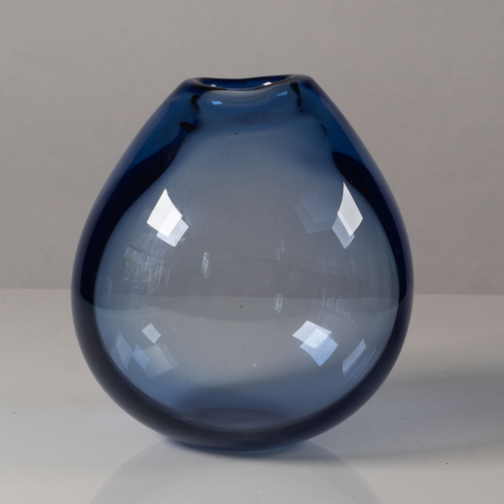 Per Lutken for Holmegaard, Denmark, blue soap bubble vase L3812