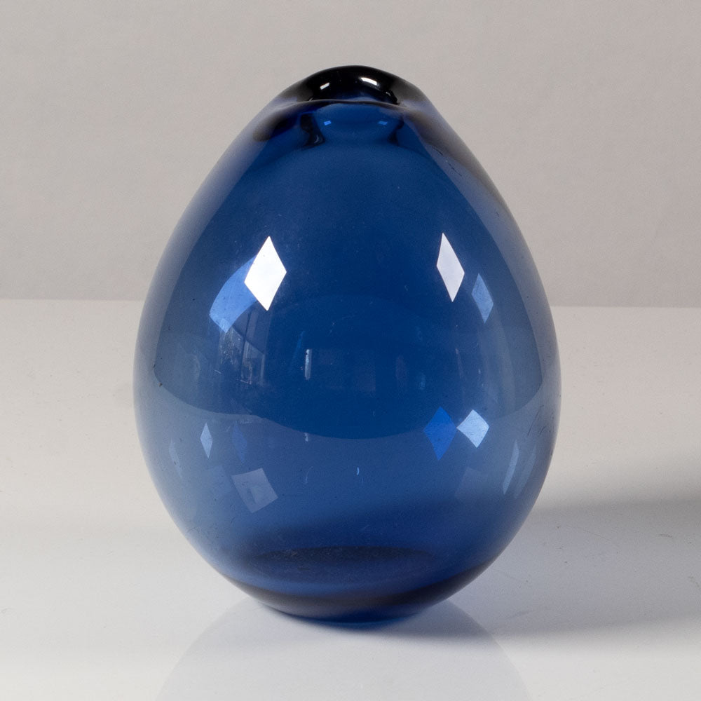Per Lutken for Holmegaard, Denmark, blue soap bubble vase L3811