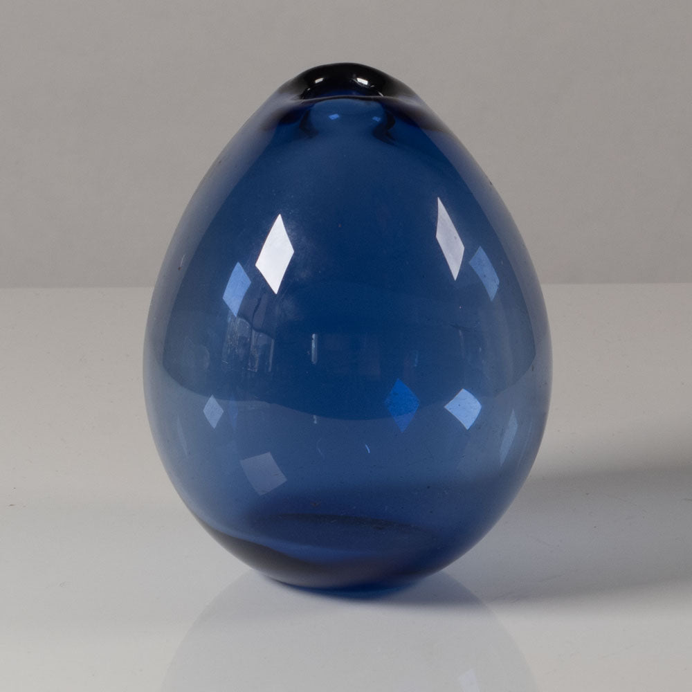 Per Lutken for Holmegaard, Denmark, blue soap bubble vase L3811