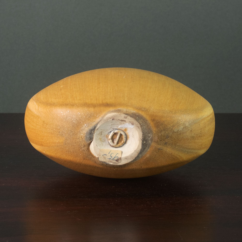 Gotlind Weigel, Germany, flattened round vase with matte crystalline glaze H1540