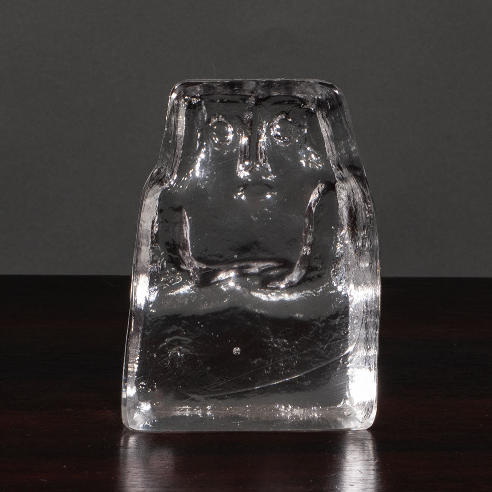 Erik Hoglund for Boda, Sweden, glass block figure L3176