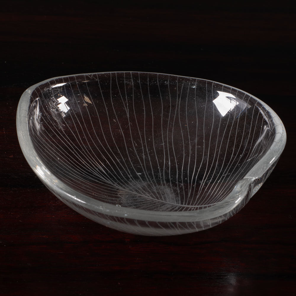 Tapio Wirkkala for Iittala, Finland, glass leaf dish H1281
