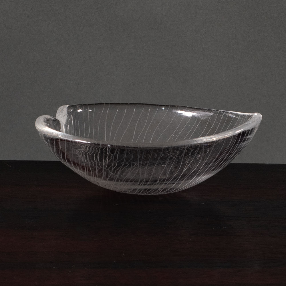 Tapio Wirkkala for Iittala, Finland, glass leaf dish H1281