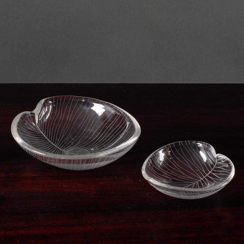 Two leaf bowls by Tapio Wirkkala for Iittala, Finland