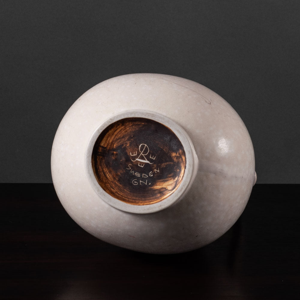 Gunnar Nylund for Rörstrand, Sweden, art deco pitcher with pink and white glaze L3396