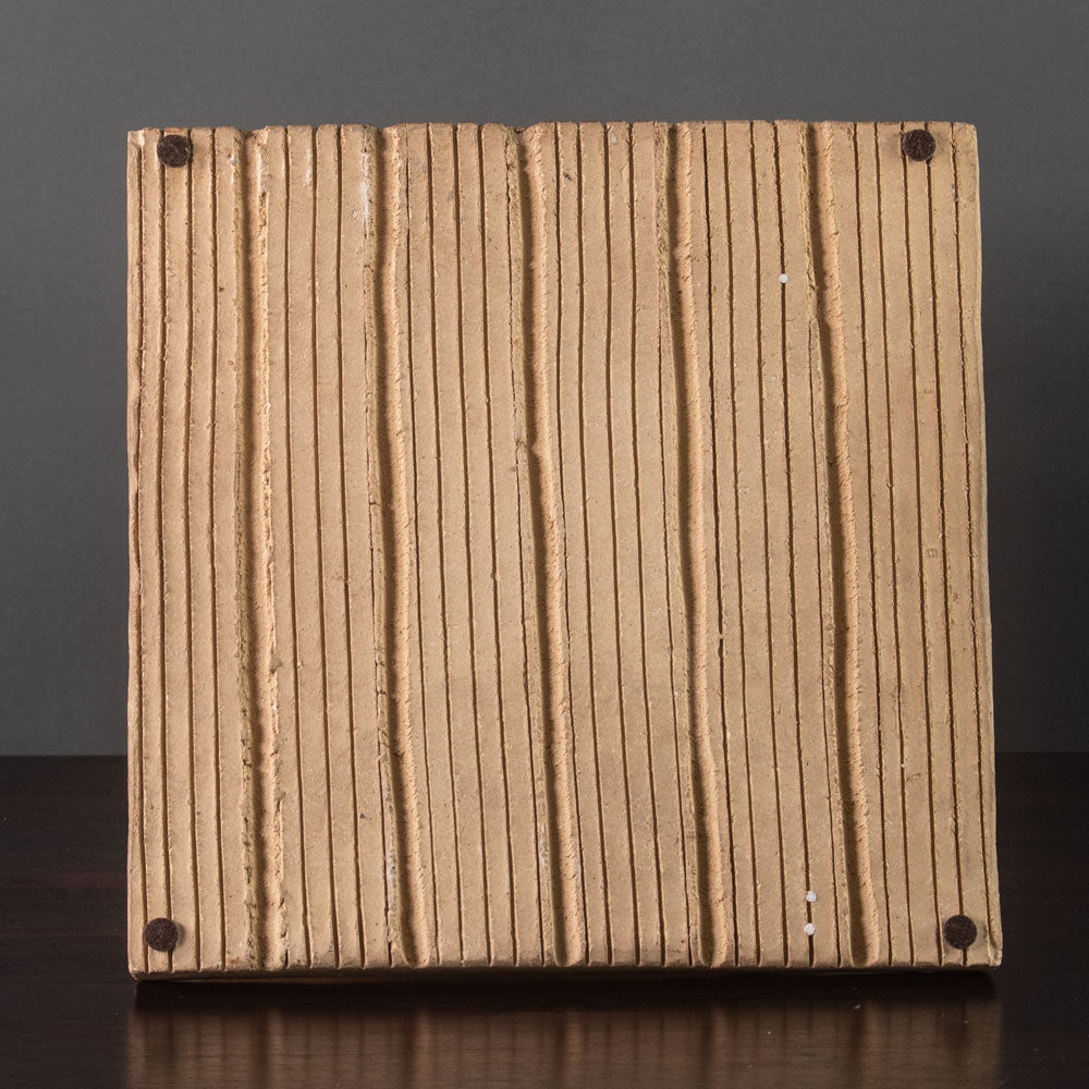 Stig Lindberg for Gustavsberg, Sweden, stoneware tile with relief illustration H1398