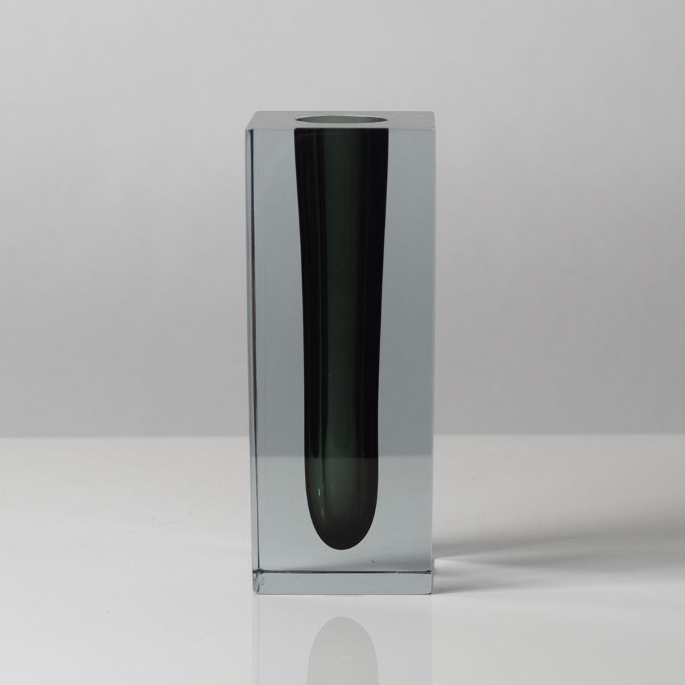 Asta Stromberg for Strombergshyttan, gray and clear Sommerso vase K2285