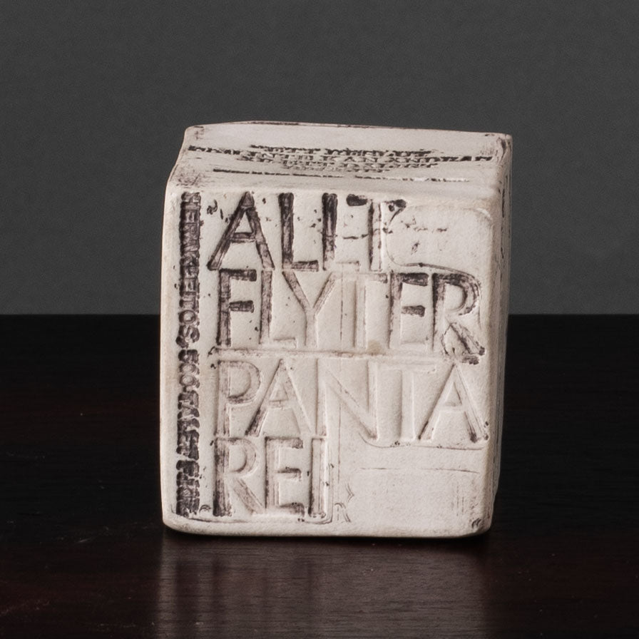 Bengt Berglund for Gustavsberg, Sweden, stoneware cube L3821